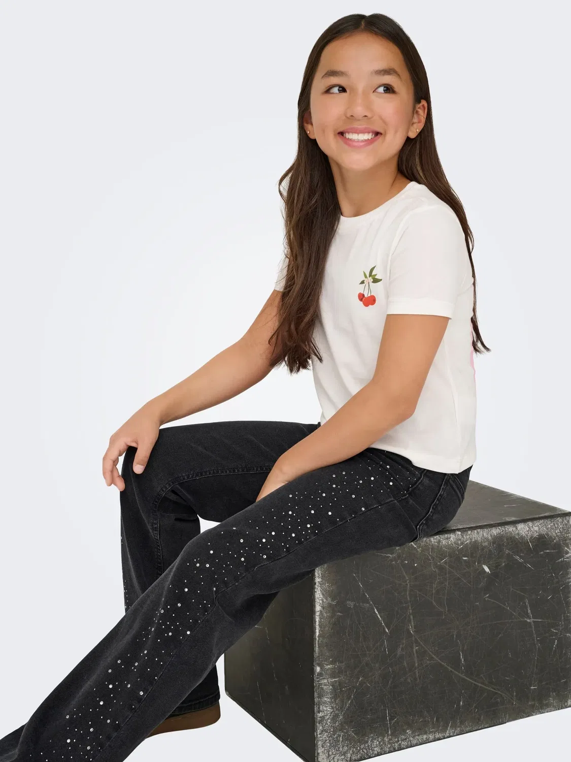 Джинсы свободного кроя KIDS ONLY, washed black — фото 4