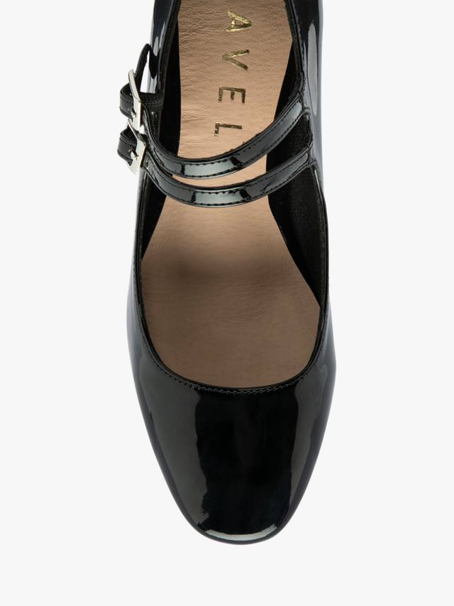 Howth Patent на каблуке Mary Janes Ravel, Black — фото 4