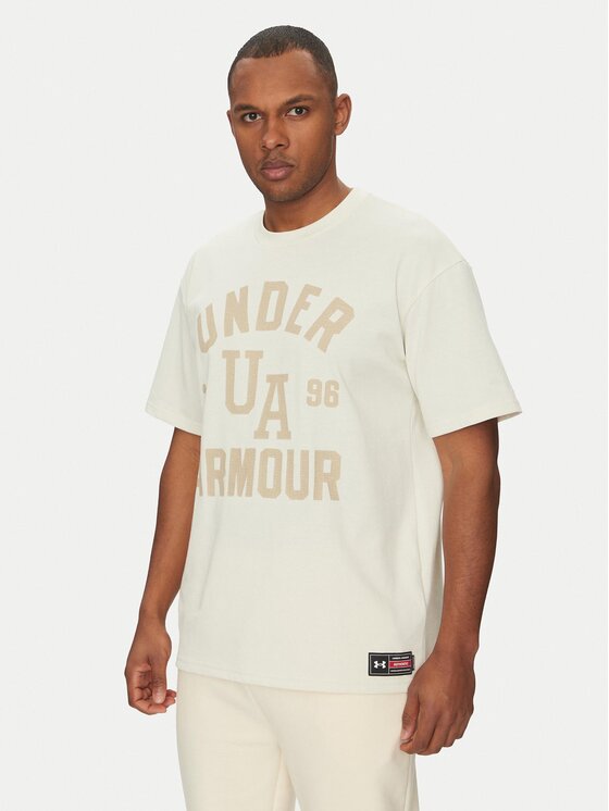 

Футболка оверсайз Heavyweight Varsity 1390179 Under Armour, бежевый