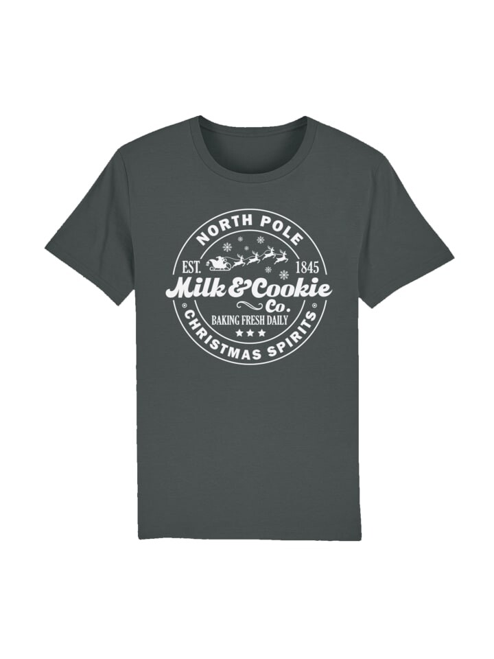 

Футболка F4NT4STIC T-Shirt Milk and Cookie Bakery Retro Weihnachten, антрацит