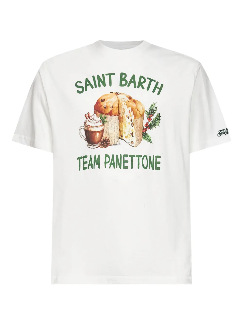 

Хлопковая футболка с графическим принтом MC2 SAINT BARTH, белый