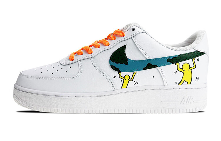 

Кроссовки Nike Air Force 1 Skateboard Shoes Women's Low-Top White Blue, белые/королевские синие, Синий, Кроссовки Nike Air Force 1 Skateboard Shoes Women's Low-Top White Blue, белые/королевские синие