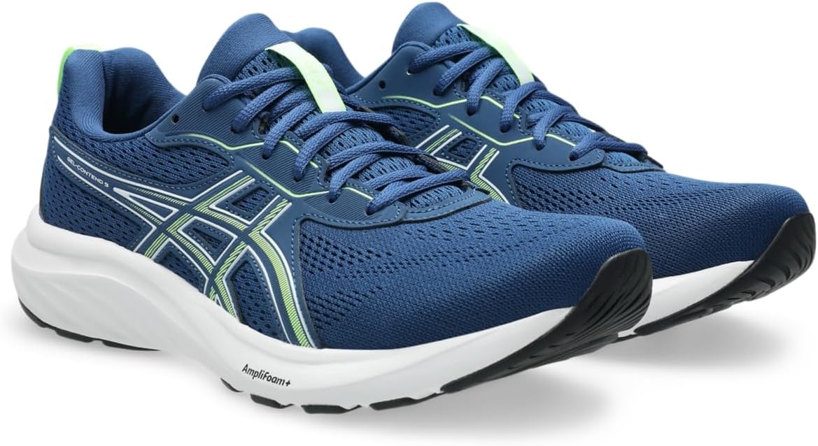 Мужские кроссовки для бега Asics Gel-Contend 9, синий/зеленый — фото 2