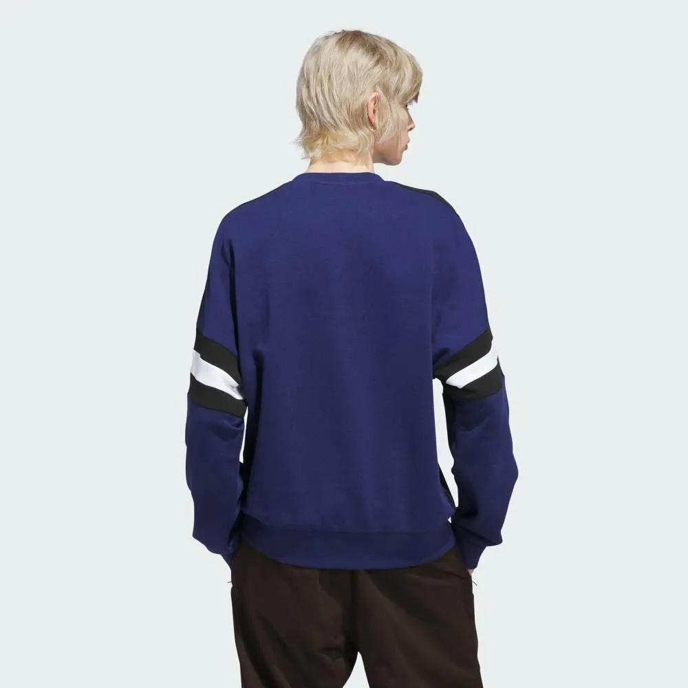Винтажная толстовка для скейтбординга с круглым вырезом Adidas, blue — фото 4