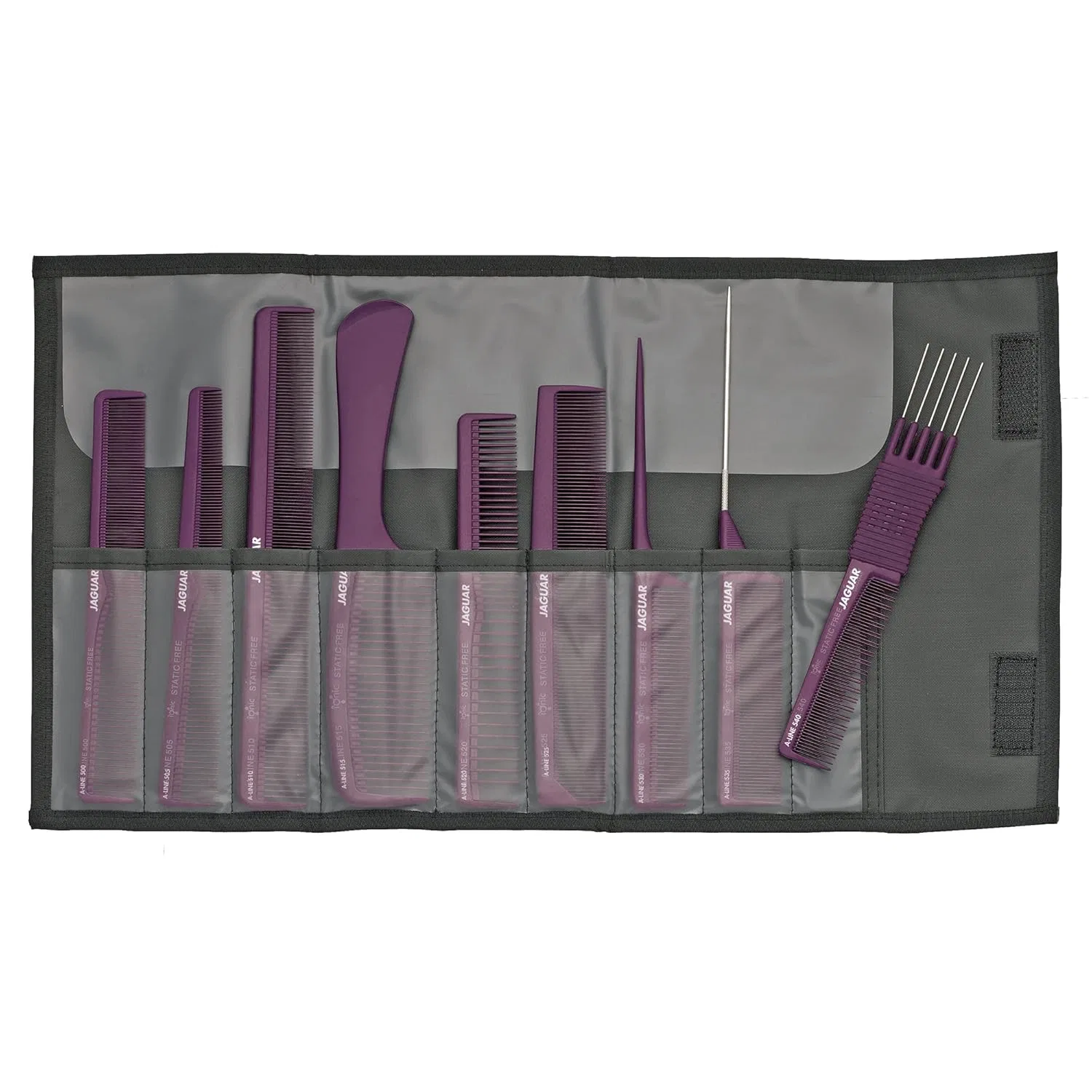 Набор расчесок Jaguar A-Line Violet из 9 предметов Jaguar, Purple