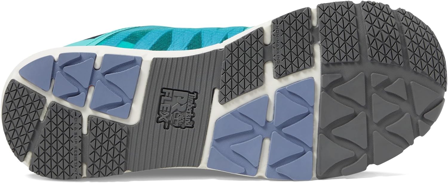 Timberland PRO мужские защитные туфли Powertrain Alloy Toe, Black/Aqua — фото 3