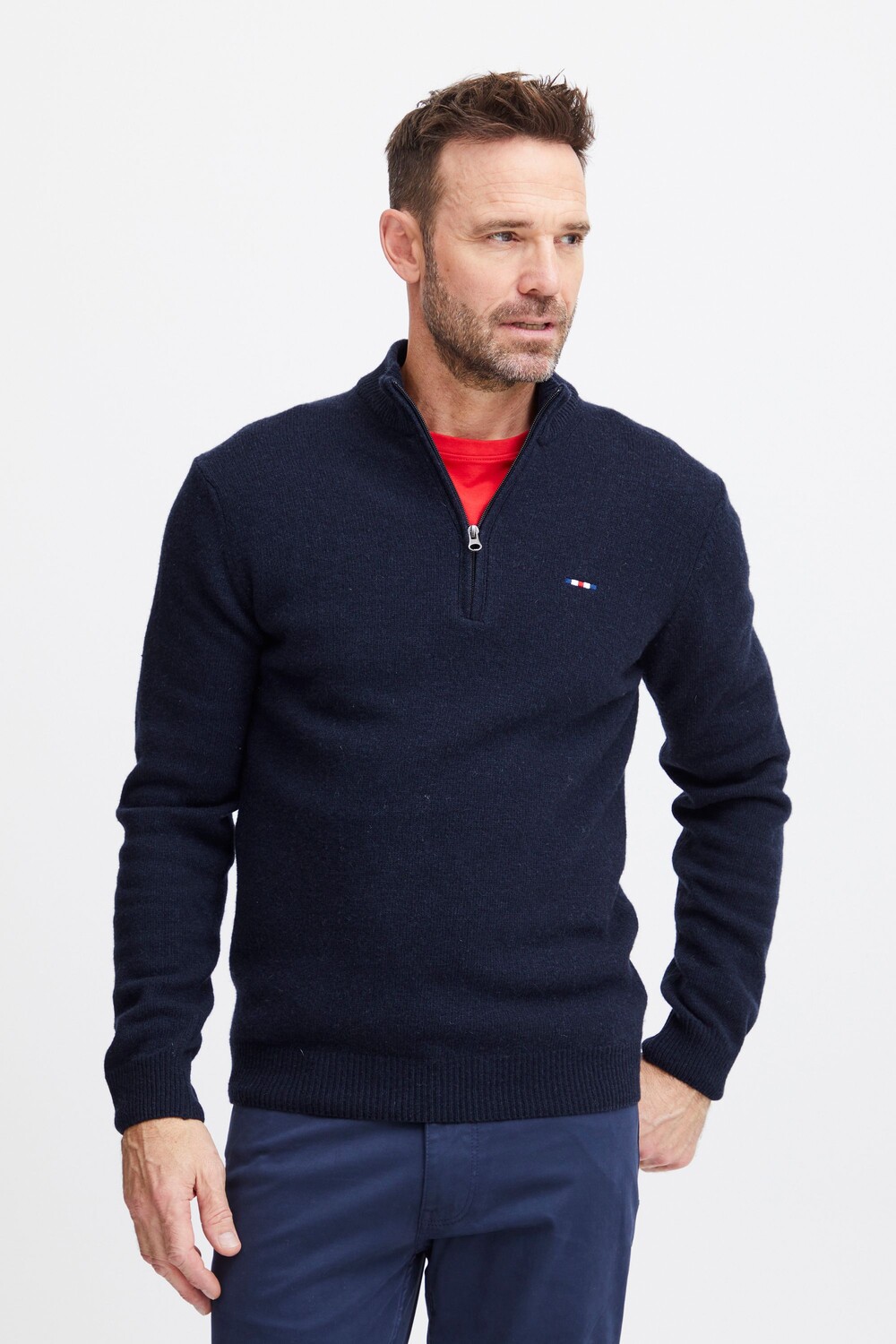 

Пуловер FQ1924 Troyer KyleFQ Halfzip, синий