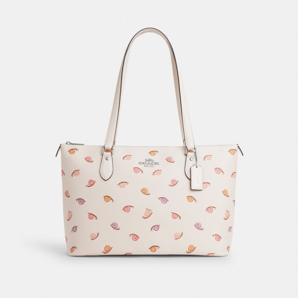 

Сумка тоут COACH Gallery Tote, цвет novelty print/Silver/Chalk Multi, Серебристый, Сумка тоут COACH Gallery Tote, цвет novelty print/Silver/Chalk Multi