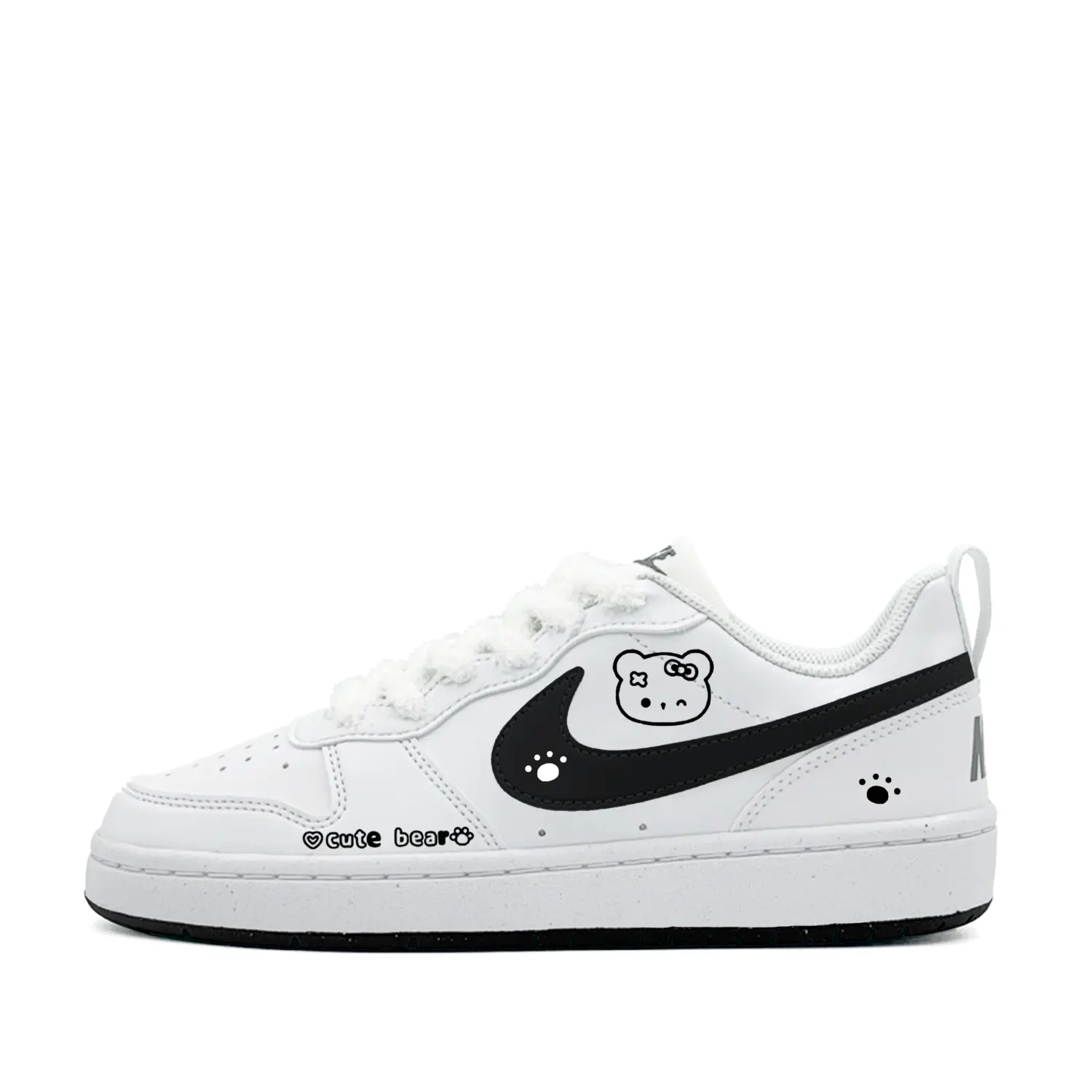 

Nike Court Borough Cute Bear, Kawaii, минималистичный стиль, универсальный, модный, индивидуальный трендовый синтетическая кожа casual