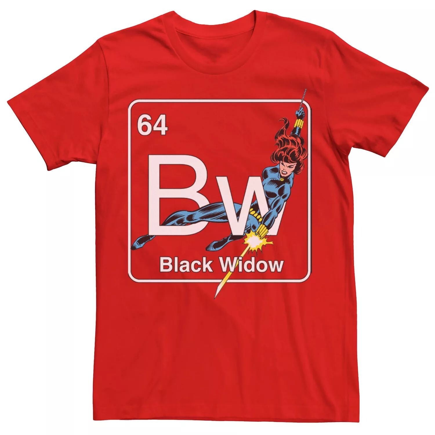 

Мужская футболка Avengers Black Widow Element Marvel, красный