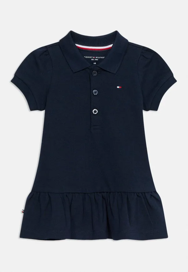 Платье-Рубашка поло с коротким рукавом из ткани пике. Tommy Hilfiger, Dark Night Navy