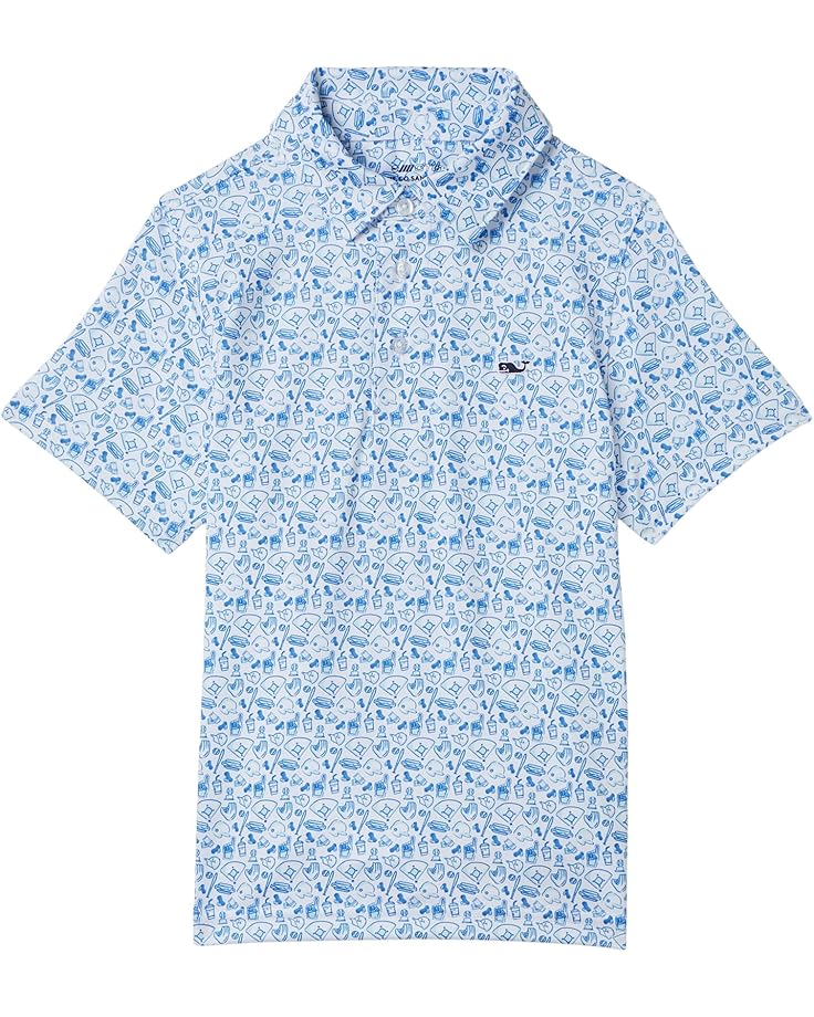 

Поло Vineyard Vines Kids Printed Sankaty Polo, цвет Ballpark Fun