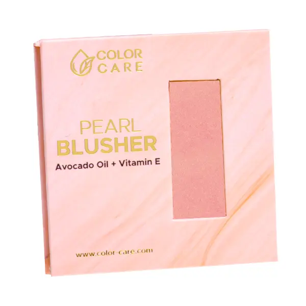 Веганские перламутровые румяна - 01, 8 г Color Care Cool pink, цвет 01 cool pink — фото 2