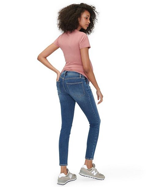 Узкие джинсы для беременных Under the Bump HATCH Collection, цвет Blue — фото 2