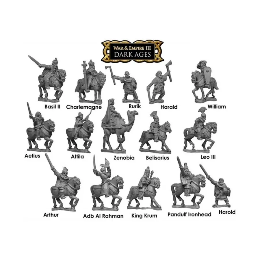 

Генералы темных веков, War & Empire - Dark Ages Miniatures - Generals & Miscellaneous (15mm)