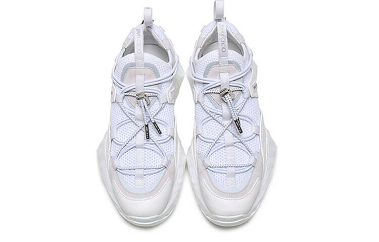 Кроссовки Diamond Lifestyle женские с низким верхом белого цвета Jimmy Choo — фото 4