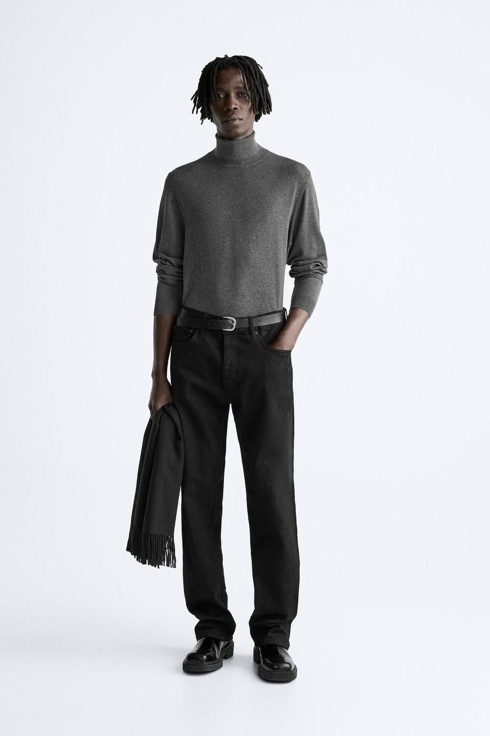 

Свитер из вискозы ZARA, серый мергель