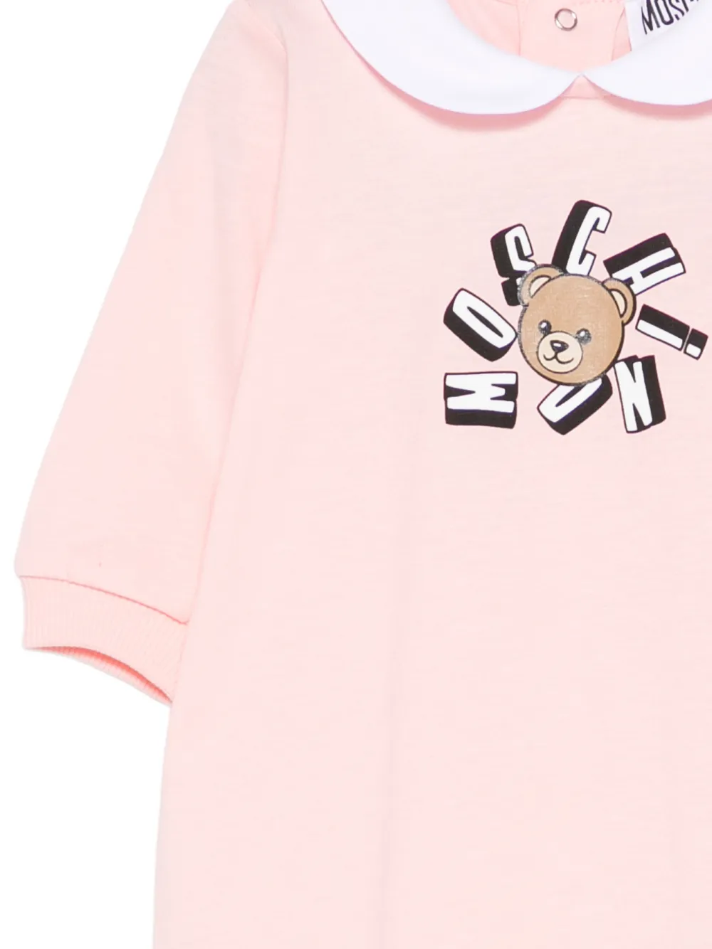 Пижама с принтом медведя Moschino Kids, розовый — фото 3