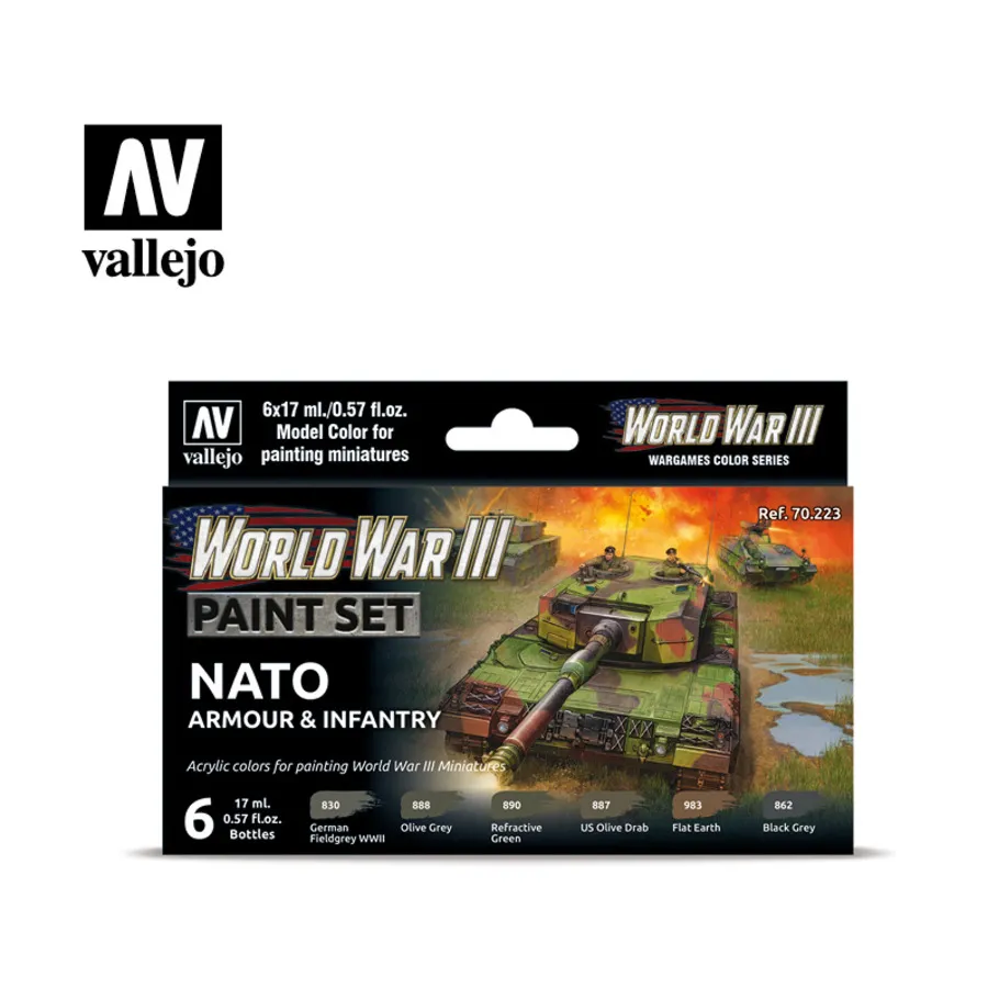 

Бронетехника и пехота НАТО, World War III Paint Sets