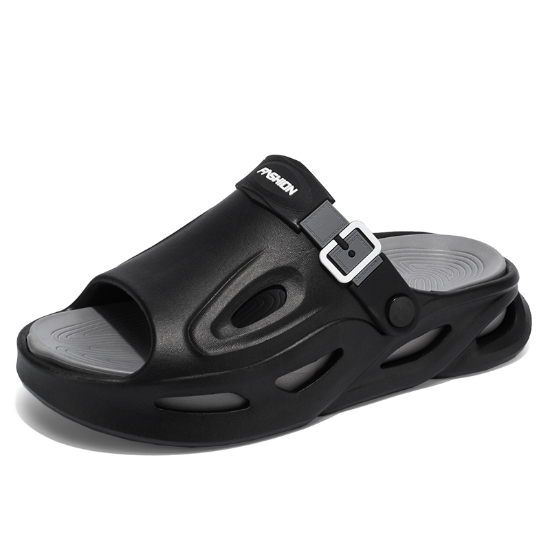 CariteSport Мужские пляжные сандалии Black Gray в коробке, цвет Black Gray — фото 2