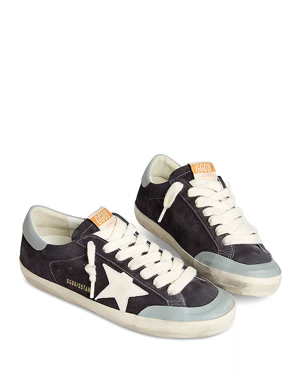 Мужские кроссовки Super Star на шнуровке Golden Goose, синий — фото 2