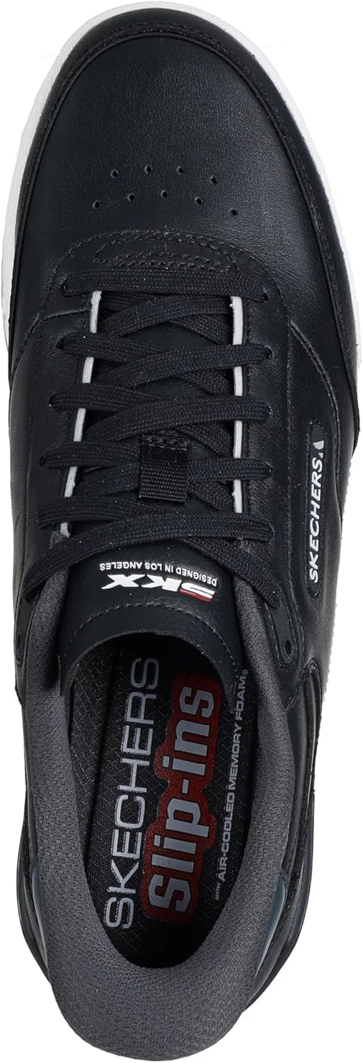 Мужские кроссовки Skechers Recoil, Black Leather Pu White Trim — фото 3