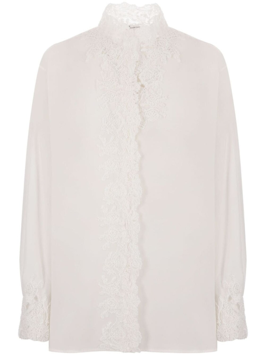 

Ermanno Scervino рубашка с кружевной отделкой, нейтральный цвет