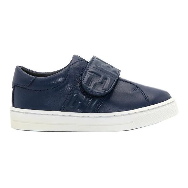 FENDI Кроссовки для скейтбординга детские low top с кожаной амортизацией, износостойкие marine blue — фото 3