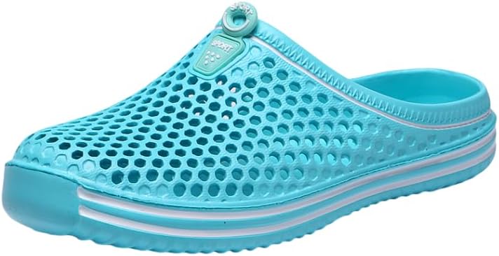 

Унисекс сабо модные, сандалии с закрытым носком на липучке, походная обувь с мягкой подошвой, уличная и садовая обувь, пляжные сандалии, удобные и легкие в носке Hhhchpm, Cyan