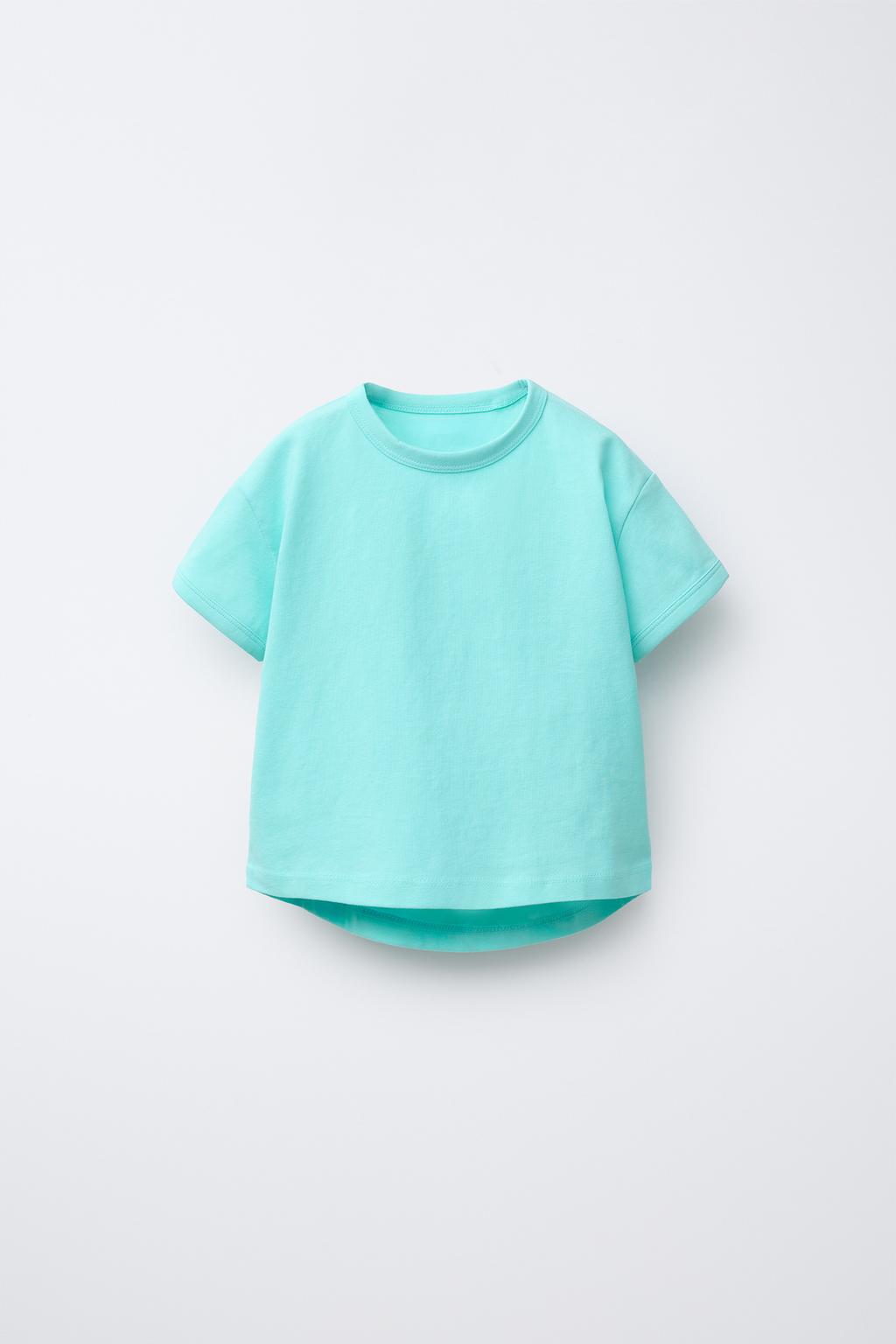 

Простая футболка ZARA, цвет Turquoise