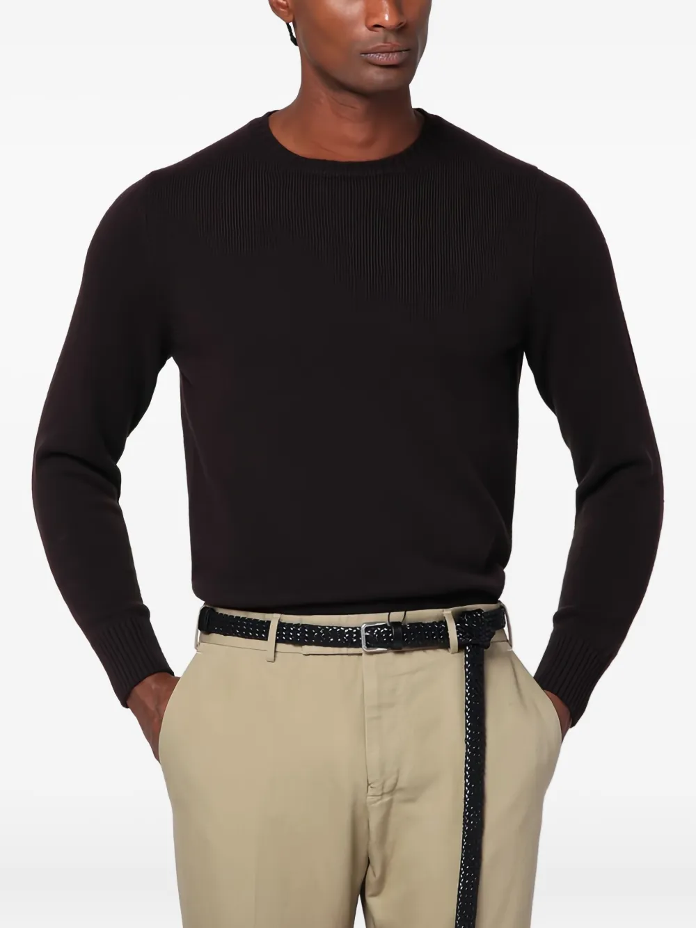 

Шерстяной свитер с круглым вырезом Drumohr, черный