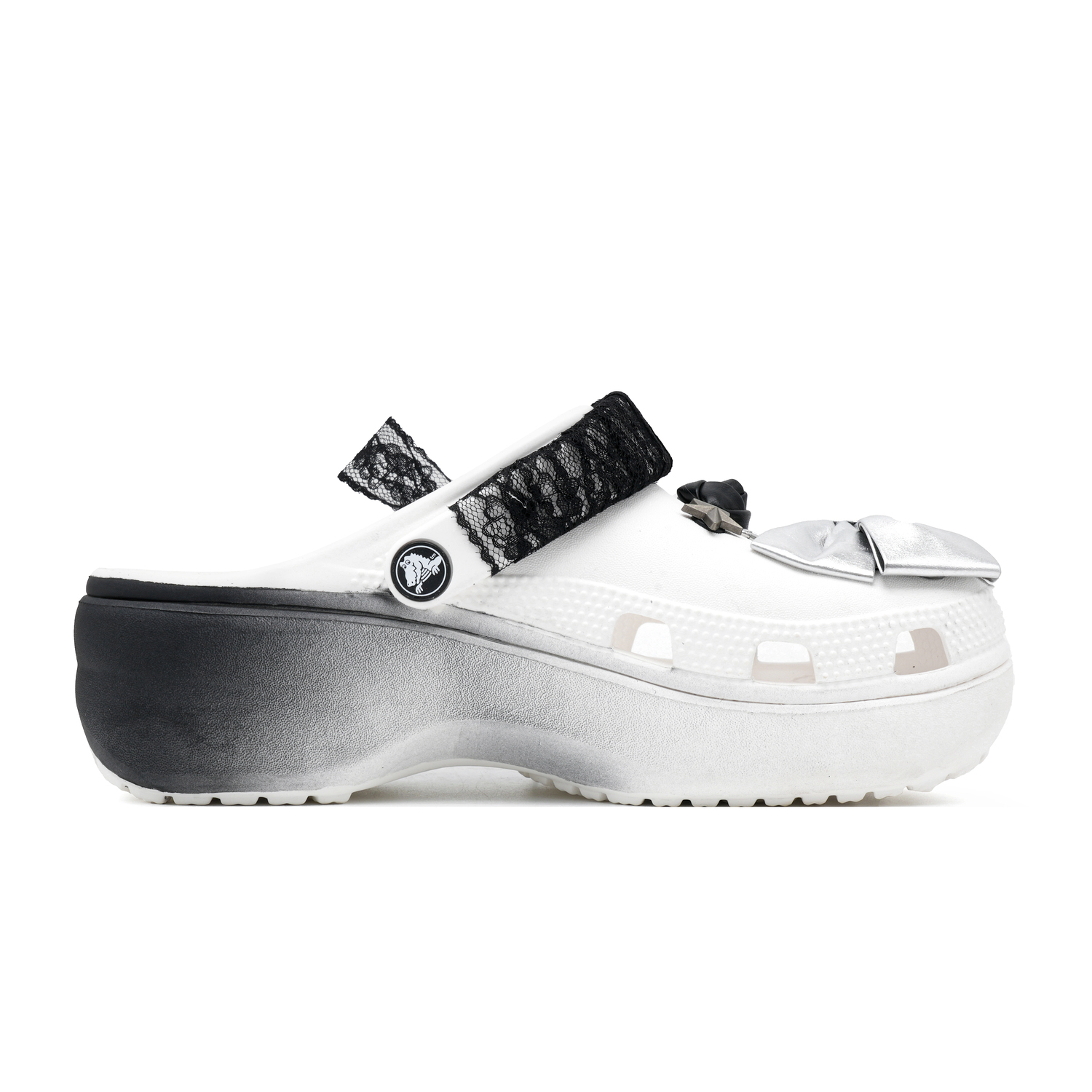 Crocs Классические платформенные клоги в стиле барокко Miss Clogs для женщин белого цвета, цвет White — фото 2