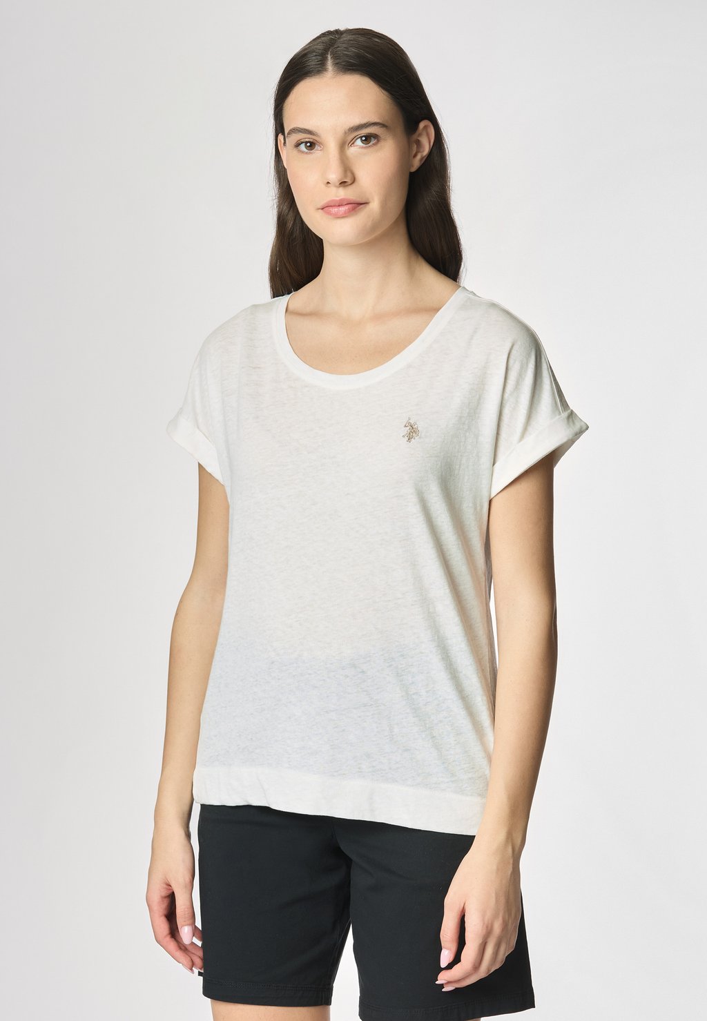 

Базовая футболка GIROCOLLO DA IN MISTO U.S. Polo Assn., белый