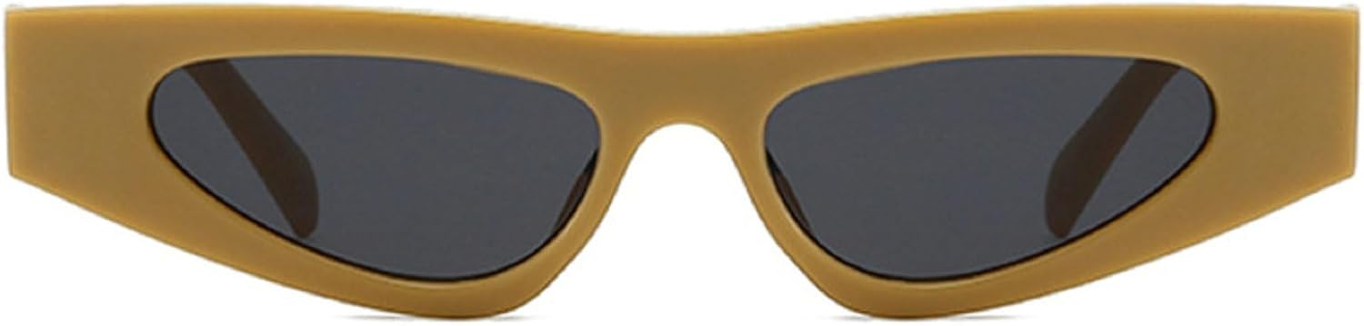 

Модные маленькие солнцезащитные очки «кошачий глаз» для женщин в стиле ретро 90-х, узкие солнцезащитные очки, винтажные очки с защитой от УФ-излучения UV400 mincl, Yellow