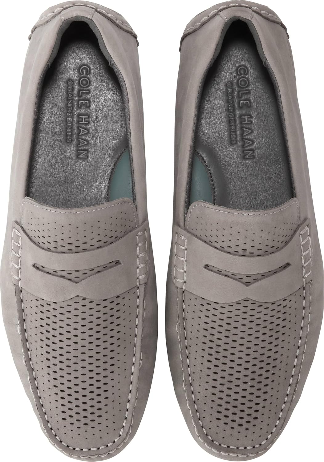 Мужские лоферы Cole Haan Grand Laser Penny Driving, December Sky Nubuck/Blueberry — фото 3