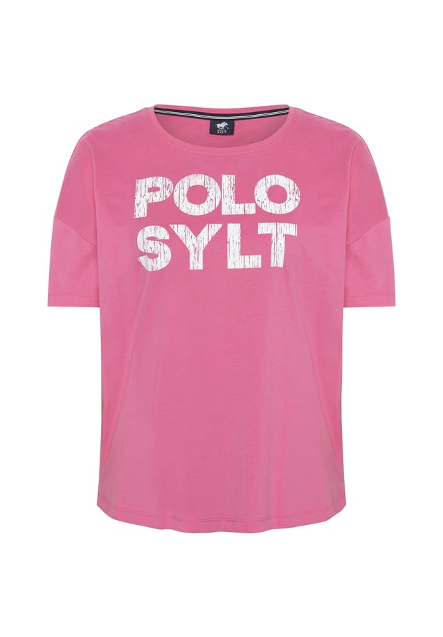 

Футболка с пигментным принтом в стиле этикетки Polo Sylt, розовый