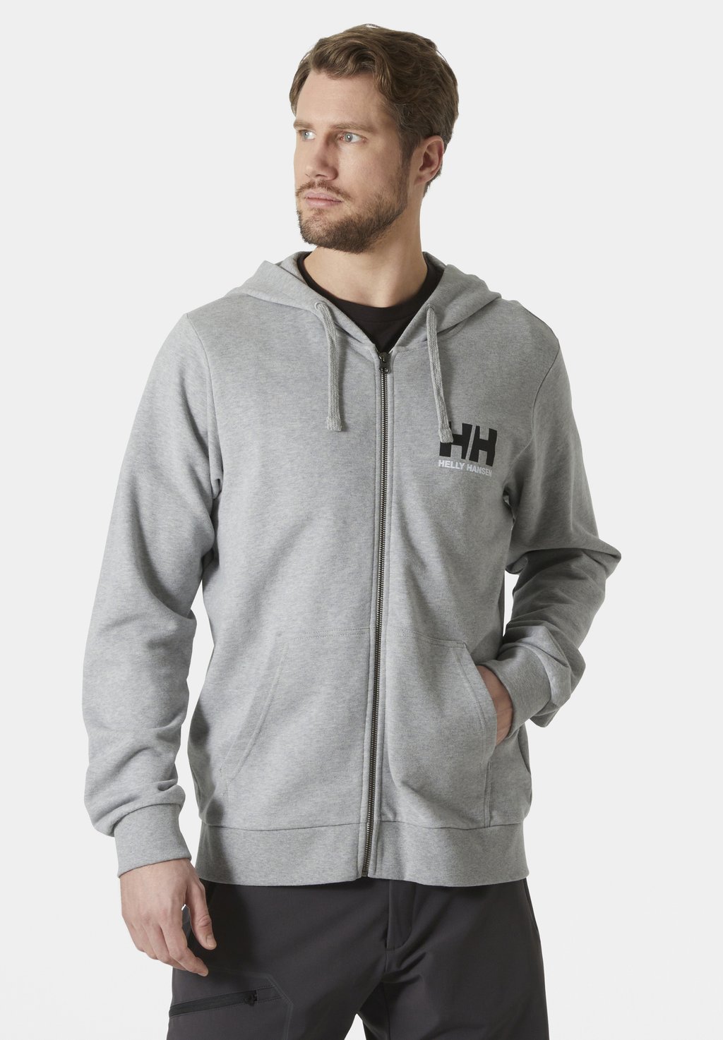 

Толстовка на молнии LOGO FULL HOODIE Helly Hansen, серый