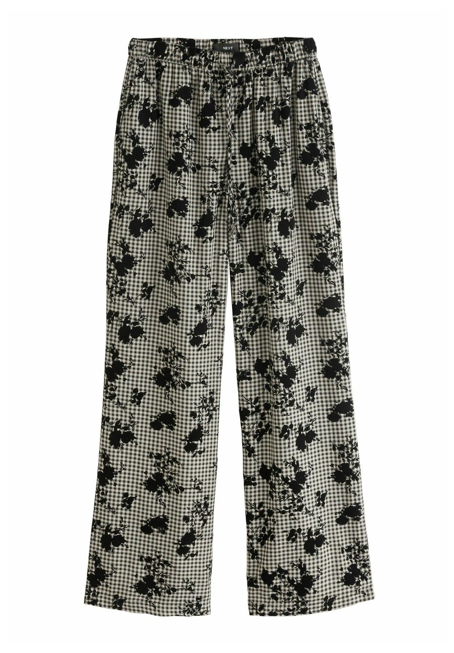 

Брюки Next FLOCKED GINGHAM WIDE LEG, Black White/Black