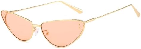 

2026 Металлические сексуальные солнцезащитные очки «кошачий глаз» для женщин, розовые солнцезащитные очки в маленькой оправе, черные солнцезащитные очки MTZJH, Gold Pink