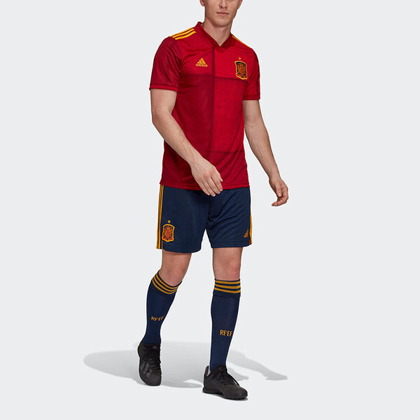 Шорты fef h sho spanish national team home soccer/football sports shorts navy blue Adidas, синий — фото 3