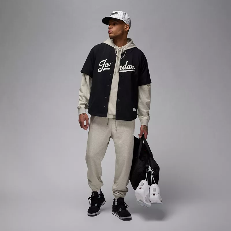 Мужская флисовая худи Jordan Dri-FIT Sport Crossover, цвет Grey Heather — фото 2