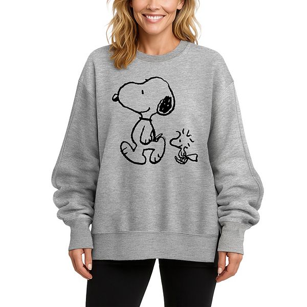 

Женский оверсайз флисовый свитшот peanuts snoopy & woodstock Licensed Character, Athletic Heather, Коричневый, Женский оверсайз флисовый свитшот peanuts snoopy & woodstock Licensed Character, Athletic Heather