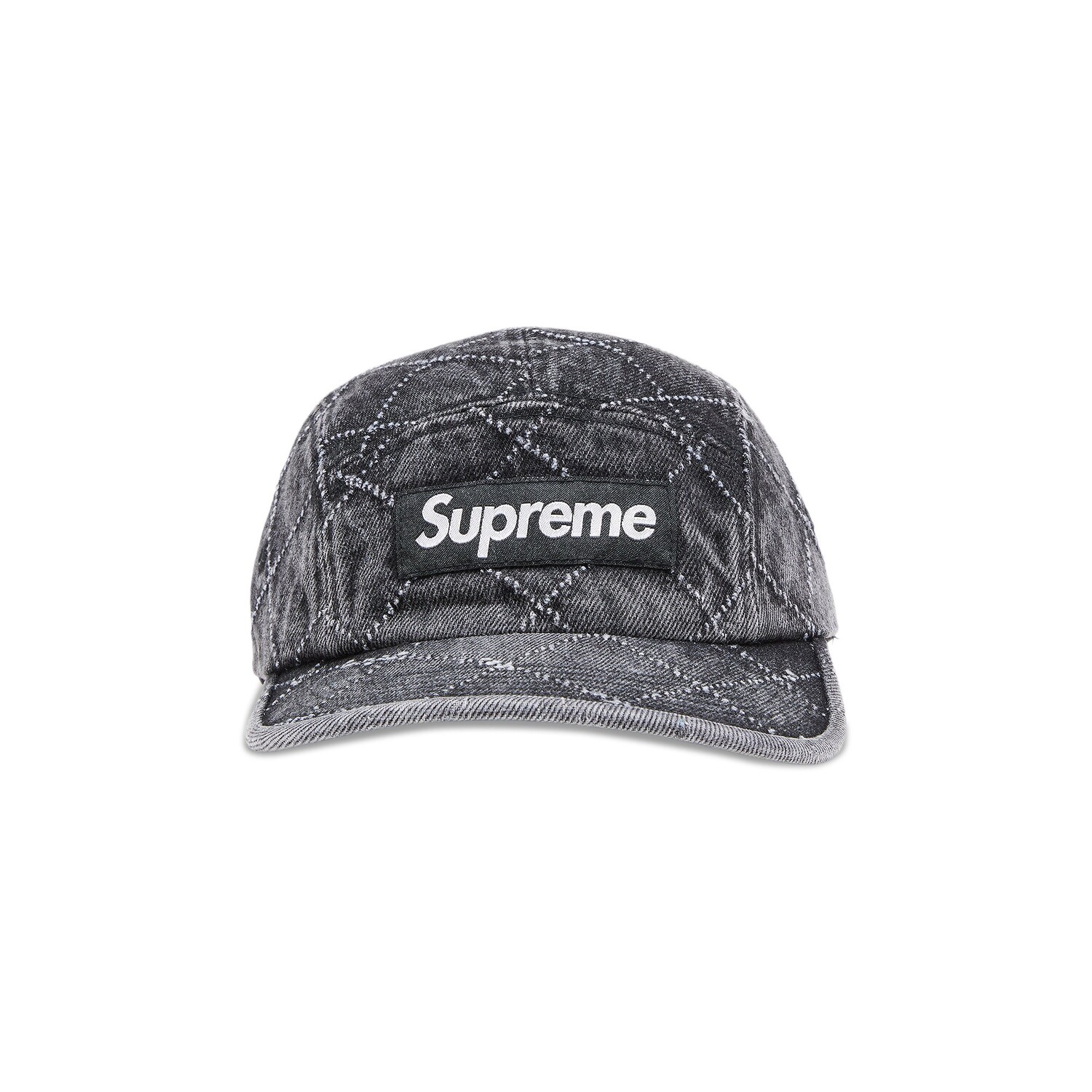 

Джинсовая кепка Supreme с перфорацией, черная