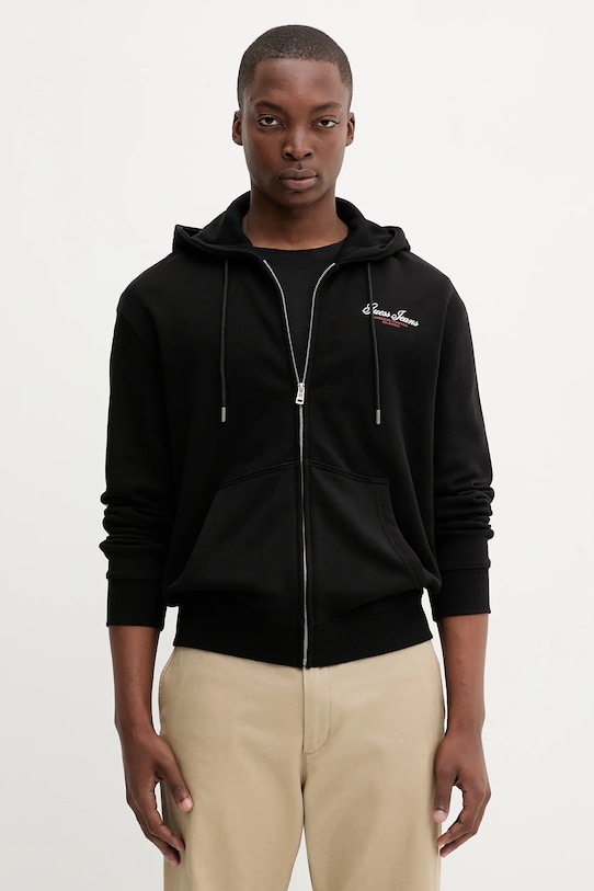 

Хлопковая толстовка Guess Jeans, черный