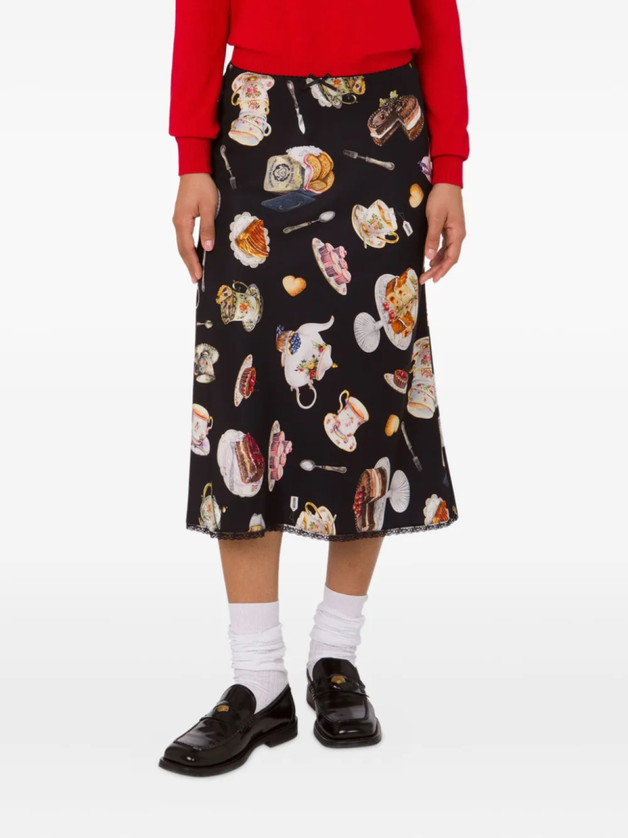 

Moschino юбка миди с принтом, черный