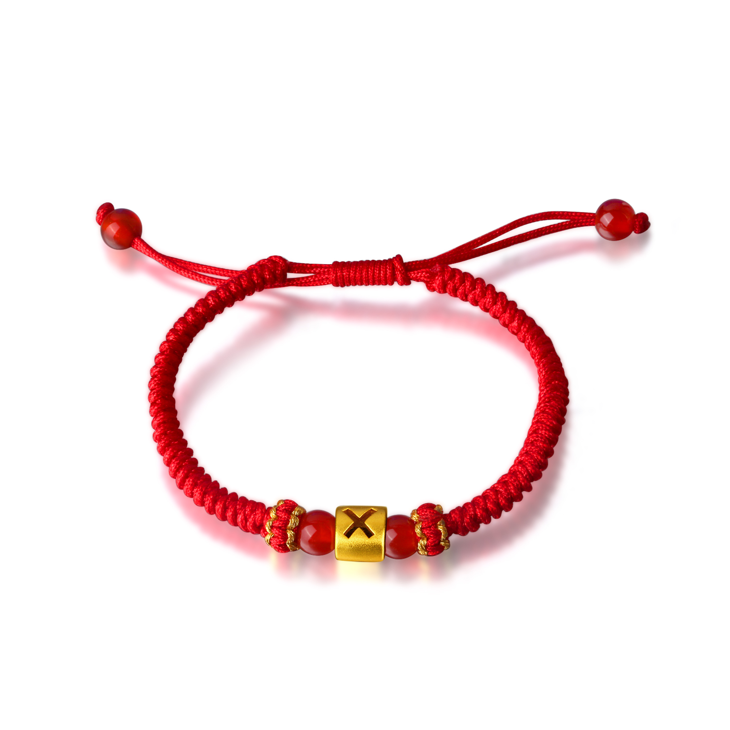 

Агатовый браслет-веревка Unisex AWD, красный