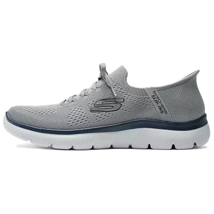 

Спортивные кроссовки мужские с низким верхом серые / темно-синие Skechers, Синий, Спортивные кроссовки мужские с низким верхом серые / темно-синие Skechers