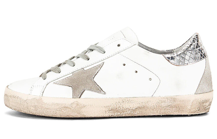 Женские кроссовки для скейтбординга Golden Goose Super-Star, белый/серебряный