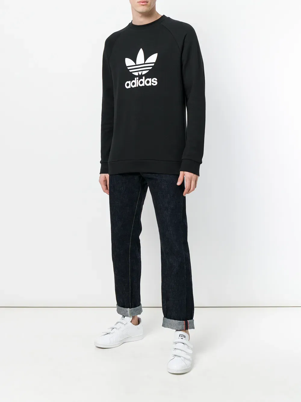 Толстовка с логотипом Adidas Originals, черный — фото 2