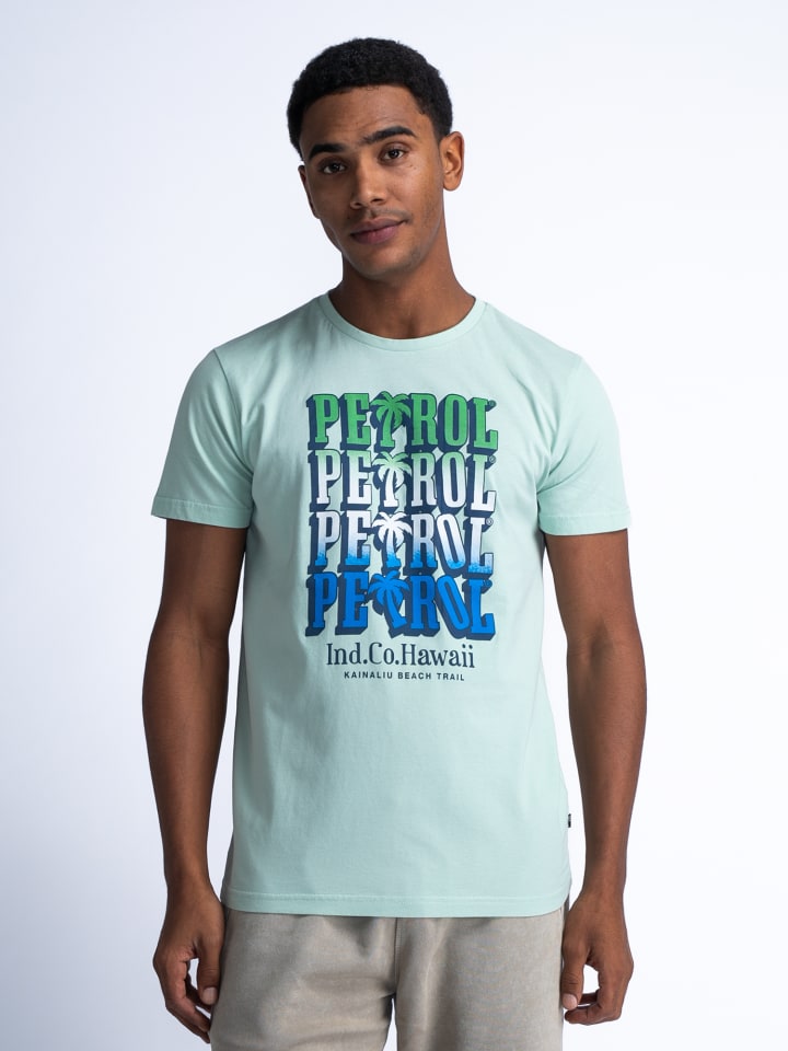 

Футболка с надписью Сияние зеленого цвета Petrol Industries